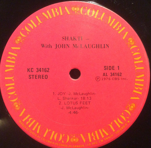 Shakti (2) : Shakti With John McLaughlin (LP, Album)