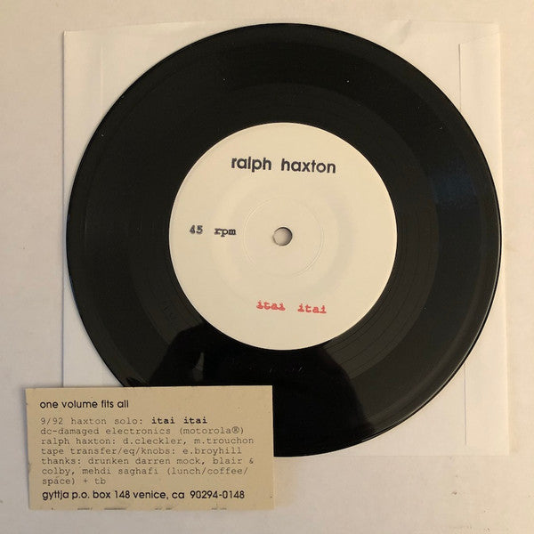 Ralph Haxton : Itai Itai (7", S/Sided)