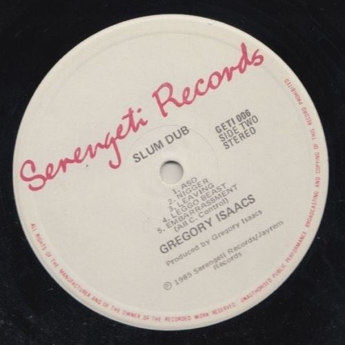 Gregory Isaacs : Slum In Dub (LP, Album)