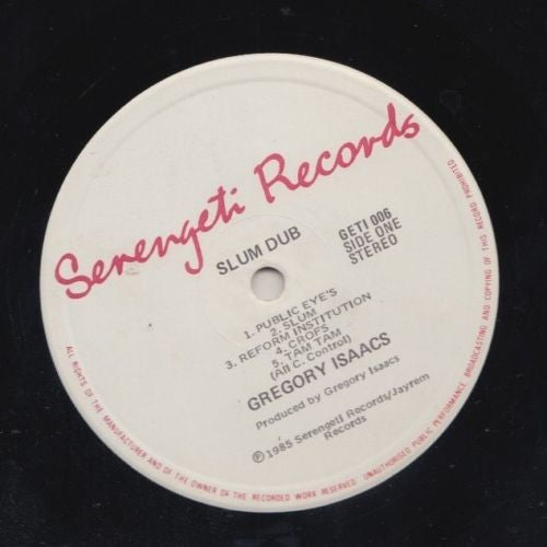 Gregory Isaacs : Slum In Dub (LP, Album)