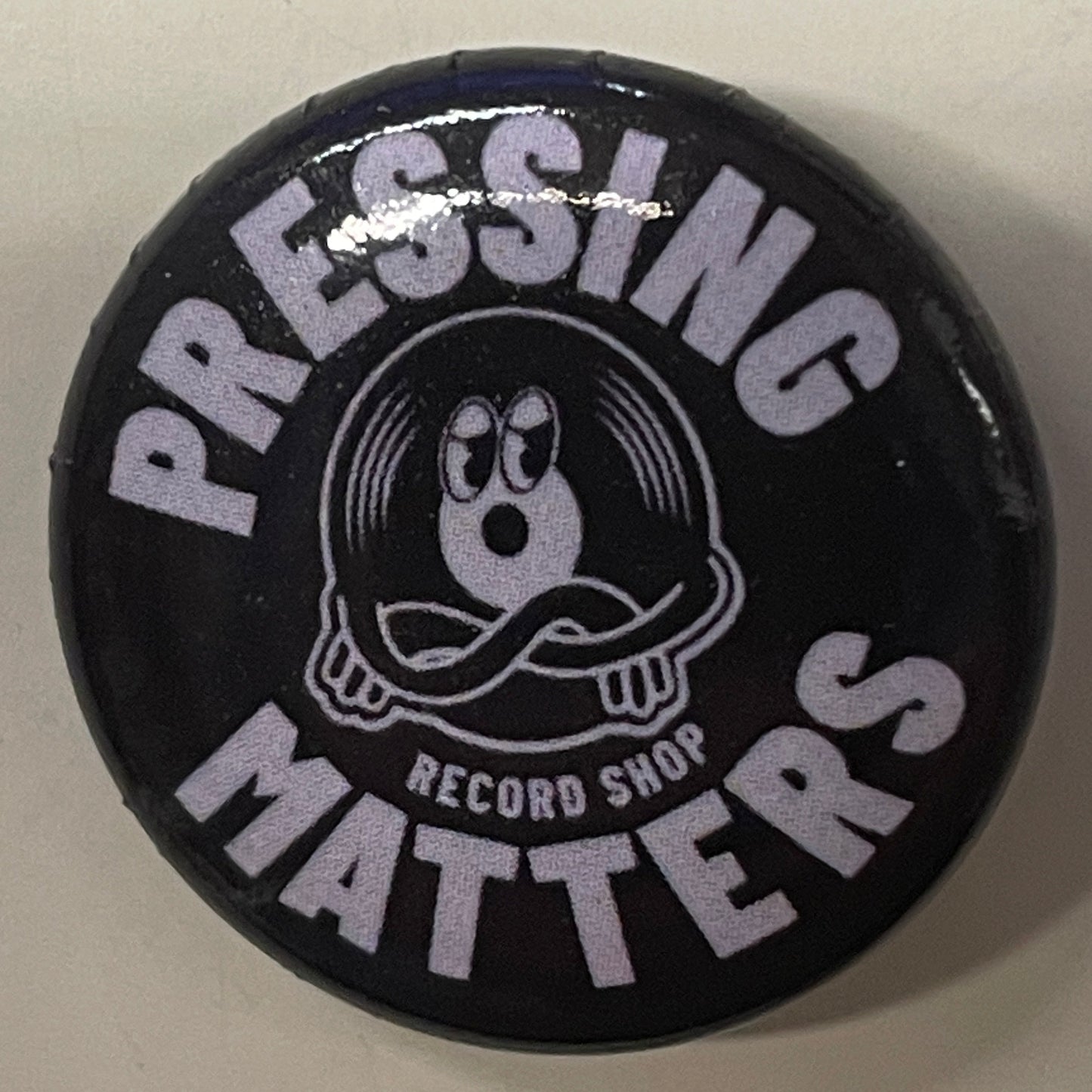 Pressing Matters Button Badge - Black/White