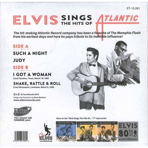 Elvis Presley : Elvis Sings The Hits Of Atlantic (7", EP, Ltd, Red)