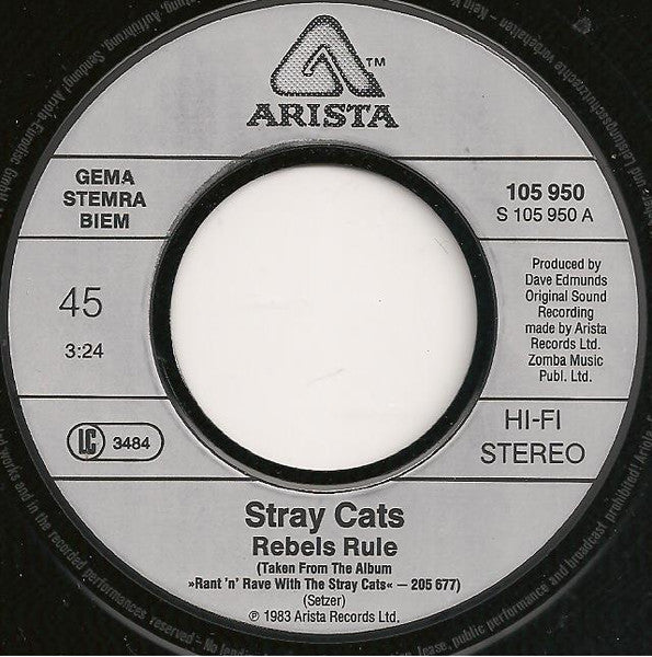 Stray Cats : Rebels Rule (7", Single)