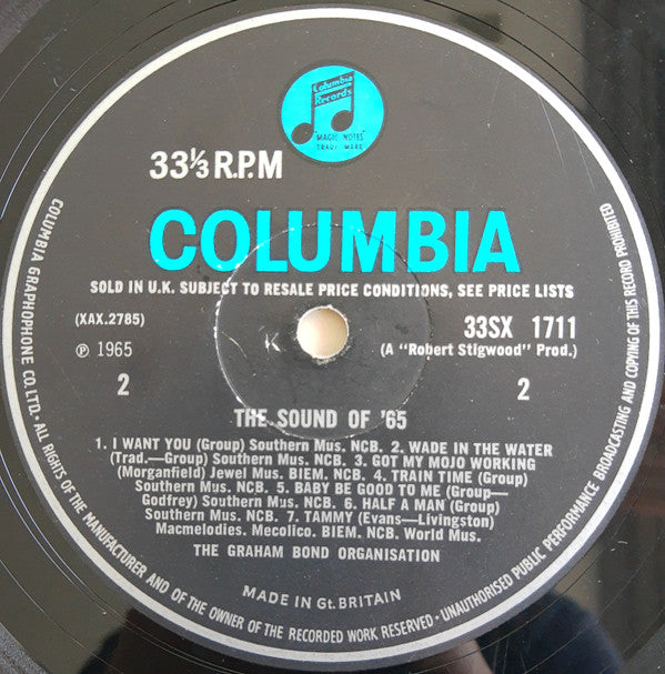 The Graham Bond Organization : The Sound Of 65 (LP, Album, Mono, Blu)