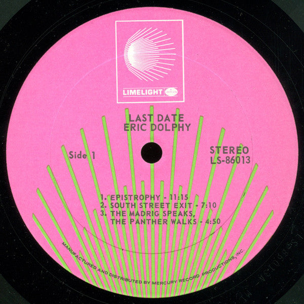 Eric Dolphy : Last Date (LP, Album, RE)