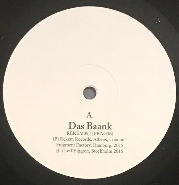 Leif Elggren : Das Baank (LP, Album, Ltd)