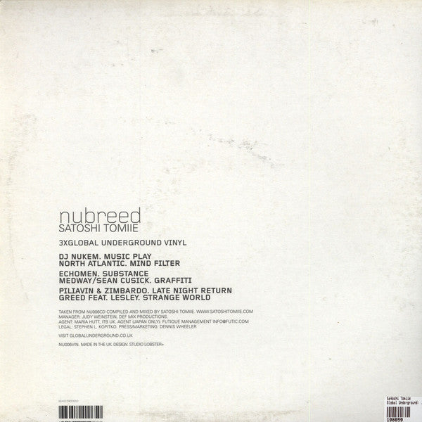 Satoshi Tomiie : Nubreed Global Underground (3x12", Comp, Ltd)