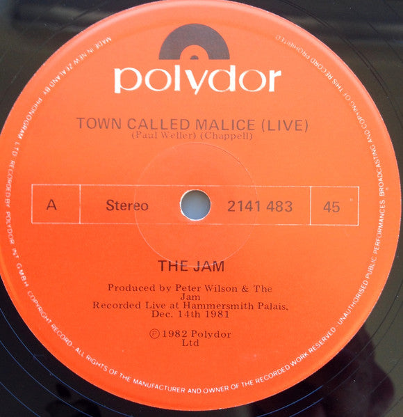 The Jam : Town Called Malice (12", Single)