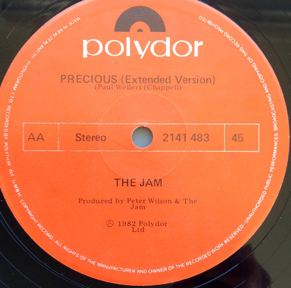 The Jam : Town Called Malice (12", Single)
