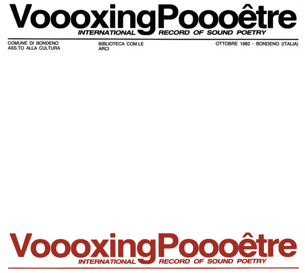 Various : Voooxing Poooêtre (CD, Comp, RE)