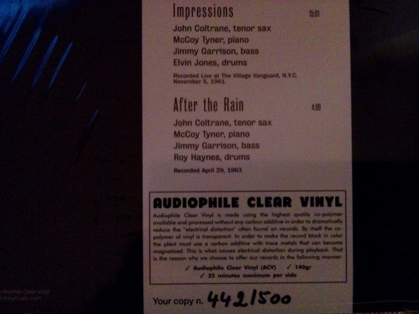 John Coltrane : Impressions (LP, Album, Ltd, Num, Cle)