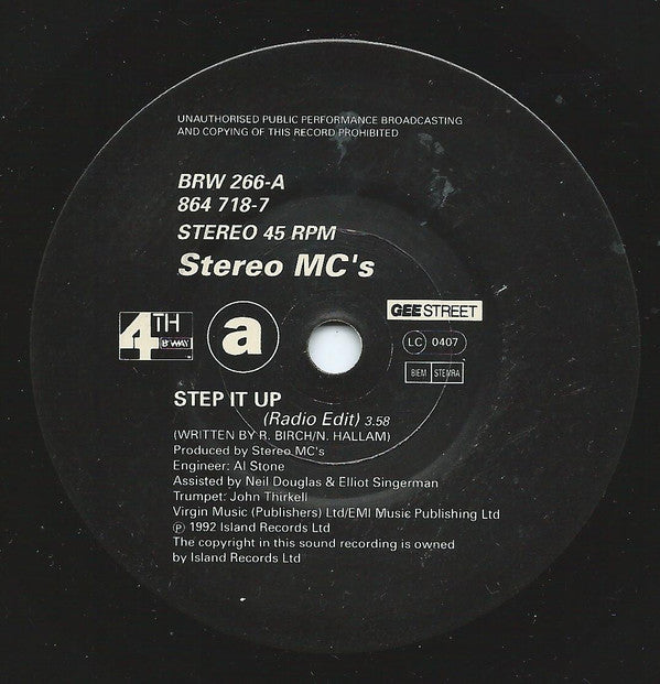Stereo MC's : Step It Up (7", Single, Pap)