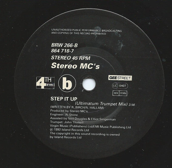 Stereo MC's : Step It Up (7", Single, Pap)