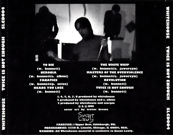 Whitehouse : Twice Is Not Enough (CD, Album)