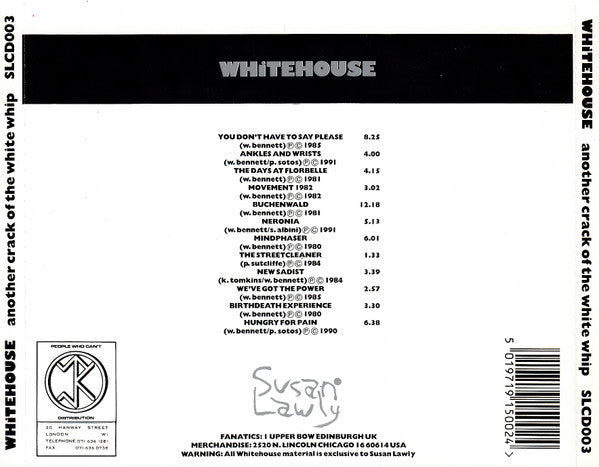 Whitehouse : Another Crack Of The White Whip (CD, Comp)
