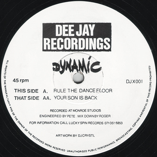 Dynamic (2) : Rule The Dance Floor / Your Son Is Back (12")