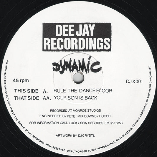 Dynamic (2) : Rule The Dance Floor / Your Son Is Back (12")