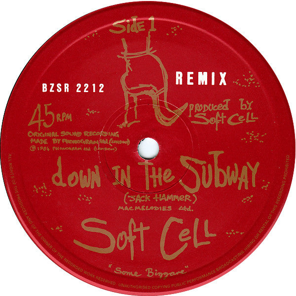 Soft Cell : Down In The Subway (Extended Remix) (12", Single, Mono)