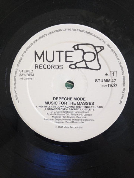 Depeche Mode : Music For The Masses (LP, Album)