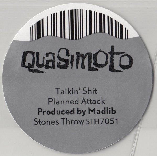 Quasimoto : Talkin' Shit (7", Shape, Single, Pic, RP, Blu)