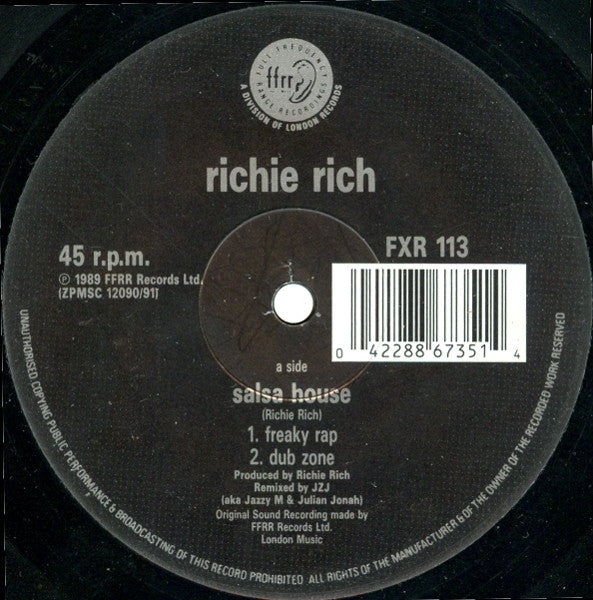 Richie Rich : Salsa House (Remix) (12")