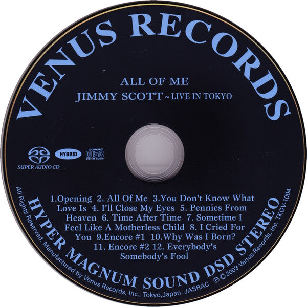 Jimmy Scott : All Of Me - Live in Tokyo (SACD, Hybrid, Album, RE)