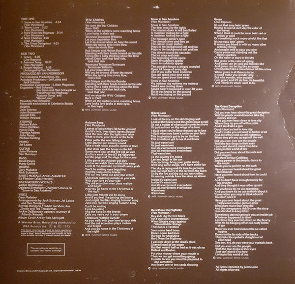 Van Morrison : Hard Nose The Highway (LP, Album, Gat)