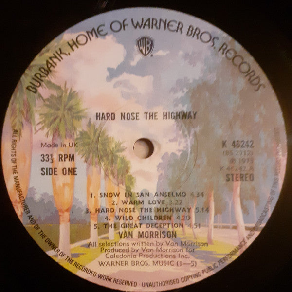 Van Morrison : Hard Nose The Highway (LP, Album, Gat)