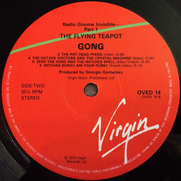 Gong : Flying Teapot (Radio Gnome Invisible Part 1) (LP, Album, RE, Gat)