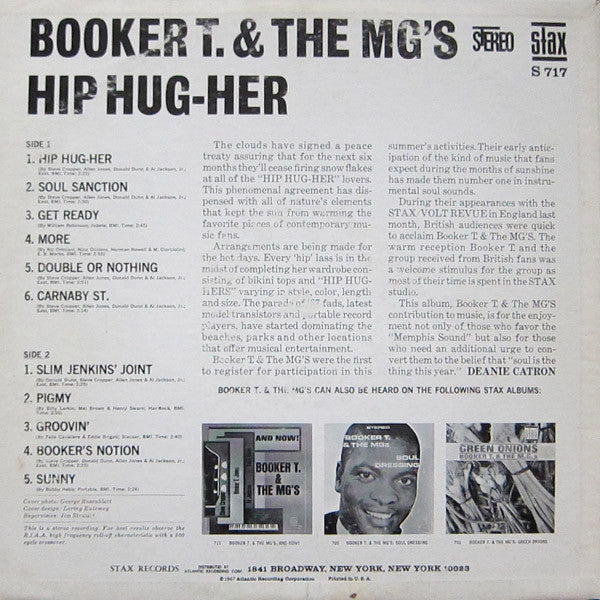 Booker T. & The MG's* : Hip Hug-Her (LP, Album, Ter)