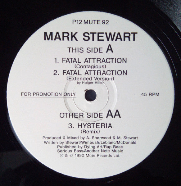 Mark Stewart : Fatal Attraction (12", Promo)