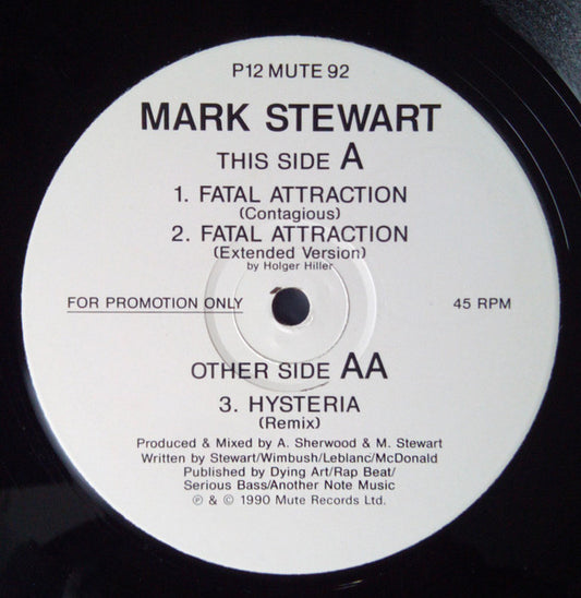 Mark Stewart : Fatal Attraction (12", Promo)