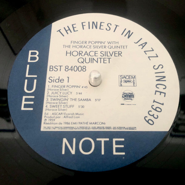 The Horace Silver Quintet : Finger Poppin' With The Horace Silver Quintet (LP, Album, RE, RM, DMM)