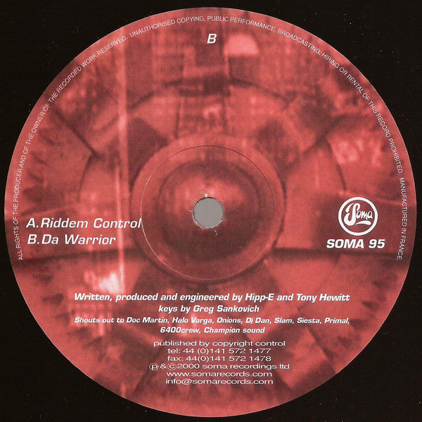 Hipp-E & Tony Present Soul Interactive : Riddem Control / Da Warrior (12")