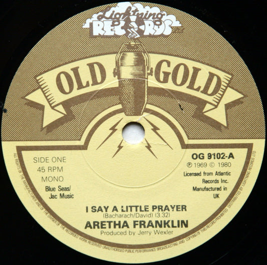 Aretha Franklin : I Say A Little Prayer / Respect (7", Mono, RE)