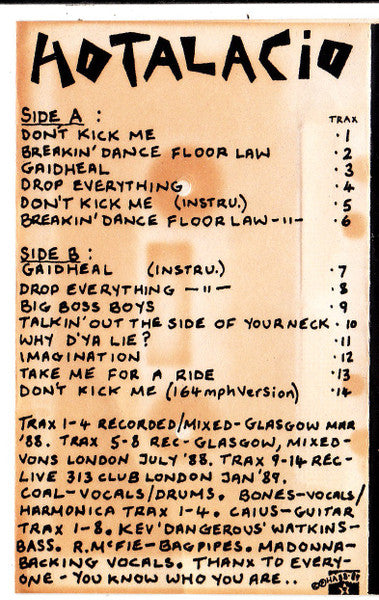 Hotalacio : 88 Studio - 89 Live (Cass, Album)