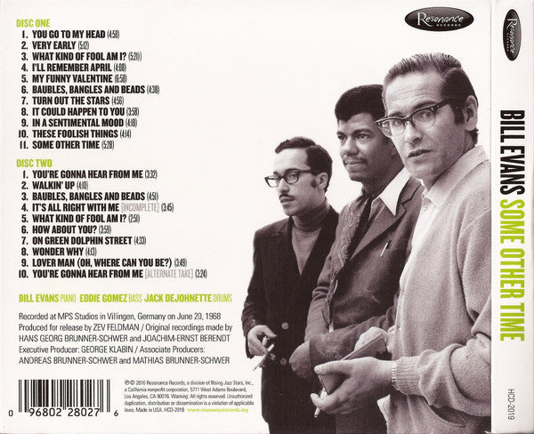 Bill Evans : Some Other Time (The Lost Session From The Black Forest) (2xCD, Album)