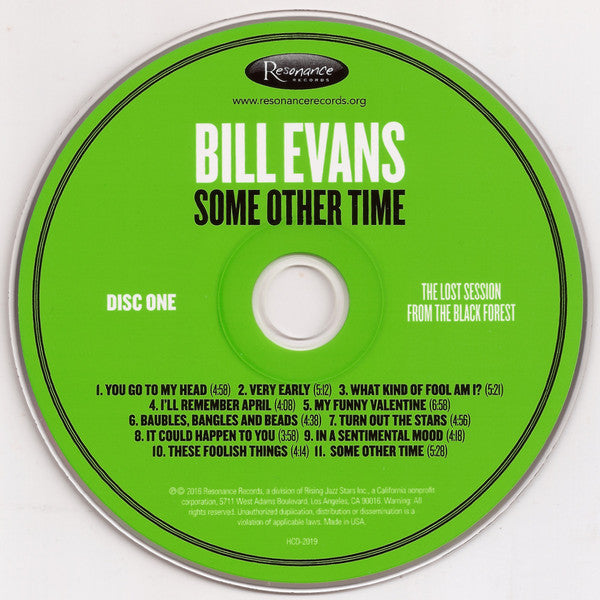 Bill Evans : Some Other Time (The Lost Session From The Black Forest) (2xCD, Album)