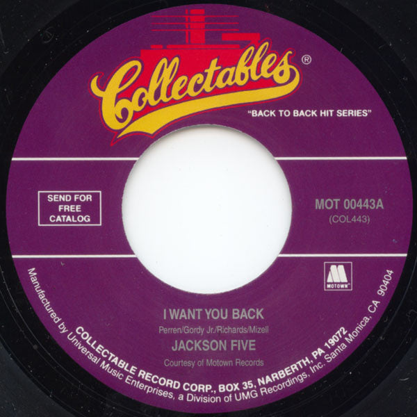 The Jackson 5 : I Want You Back / ABC (7")