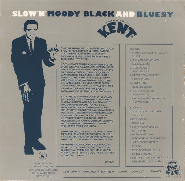 Various : Slow 'N' Moody, Black And Bluesy (LP, Comp, Mono)