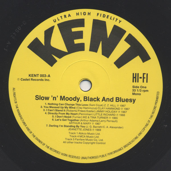 Various : Slow 'N' Moody, Black And Bluesy (LP, Comp, Mono)