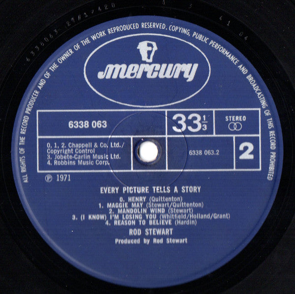 Rod Stewart : Every Picture Tells A Story (LP, Album, RP, Blu)