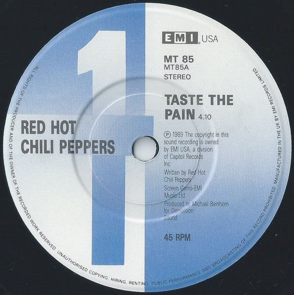 Red Hot Chili Peppers : Taste The Pain (7", Single, Pap)