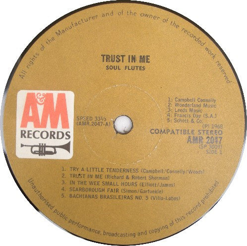 Soul Flutes : Trust In Me (LP, Album)