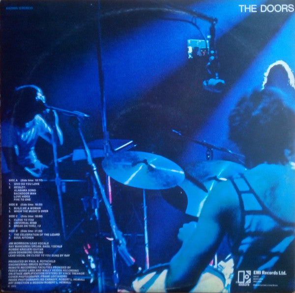 The Doors : Absolutely Live (2xLP, Album, RE, Aut)