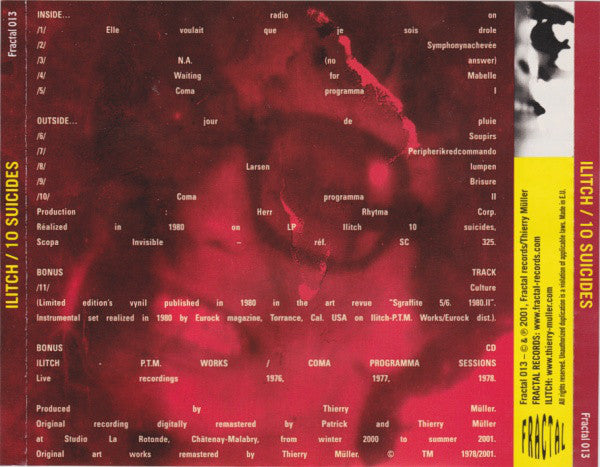 Ilitch : 10 Suicides (2xCD, Album, RE, RM)