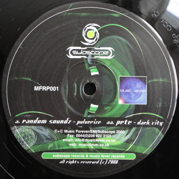 Random Soundz / Pete (2) : Pulverize / Dark City (12")