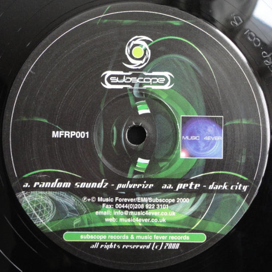 Random Soundz / Pete (2) : Pulverize / Dark City (12")