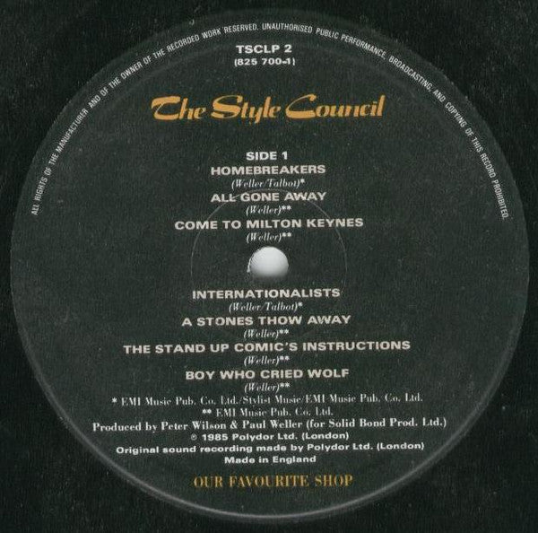 The Style Council : Our Favourite Shop (LP, Album, Uni)