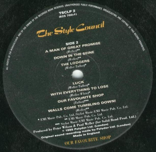 The Style Council : Our Favourite Shop (LP, Album, Uni)